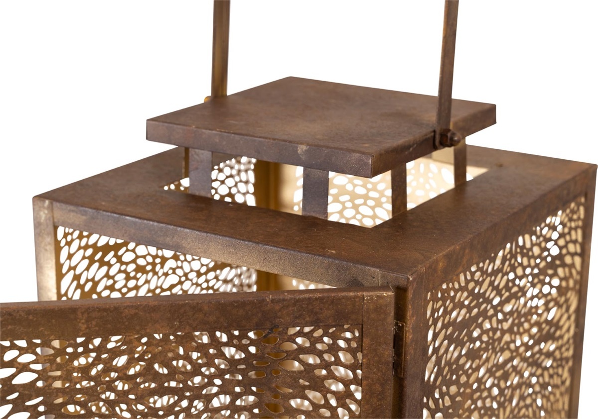 Lesli Living - Lantaarn Spot - Zwart - 17x17x24cm