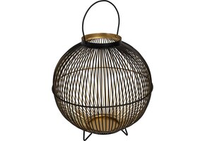 Lesli Living - Lantaarn Nora - Zwart - Ø31x22cm