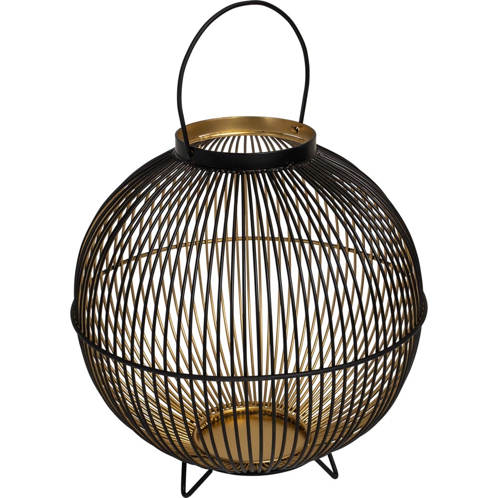 Lesli Living - Lantaarn Nora - Zwart - Ø31x22cm