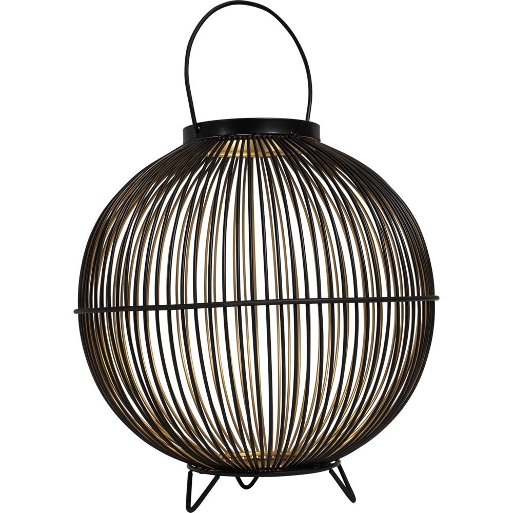 Lesli Living - Lantaarn Nora - Zwart - Ø31x22cm