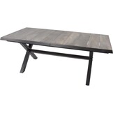 Lesli Living - Tuintafel Castilla - Antraciet - 204x102x77cm