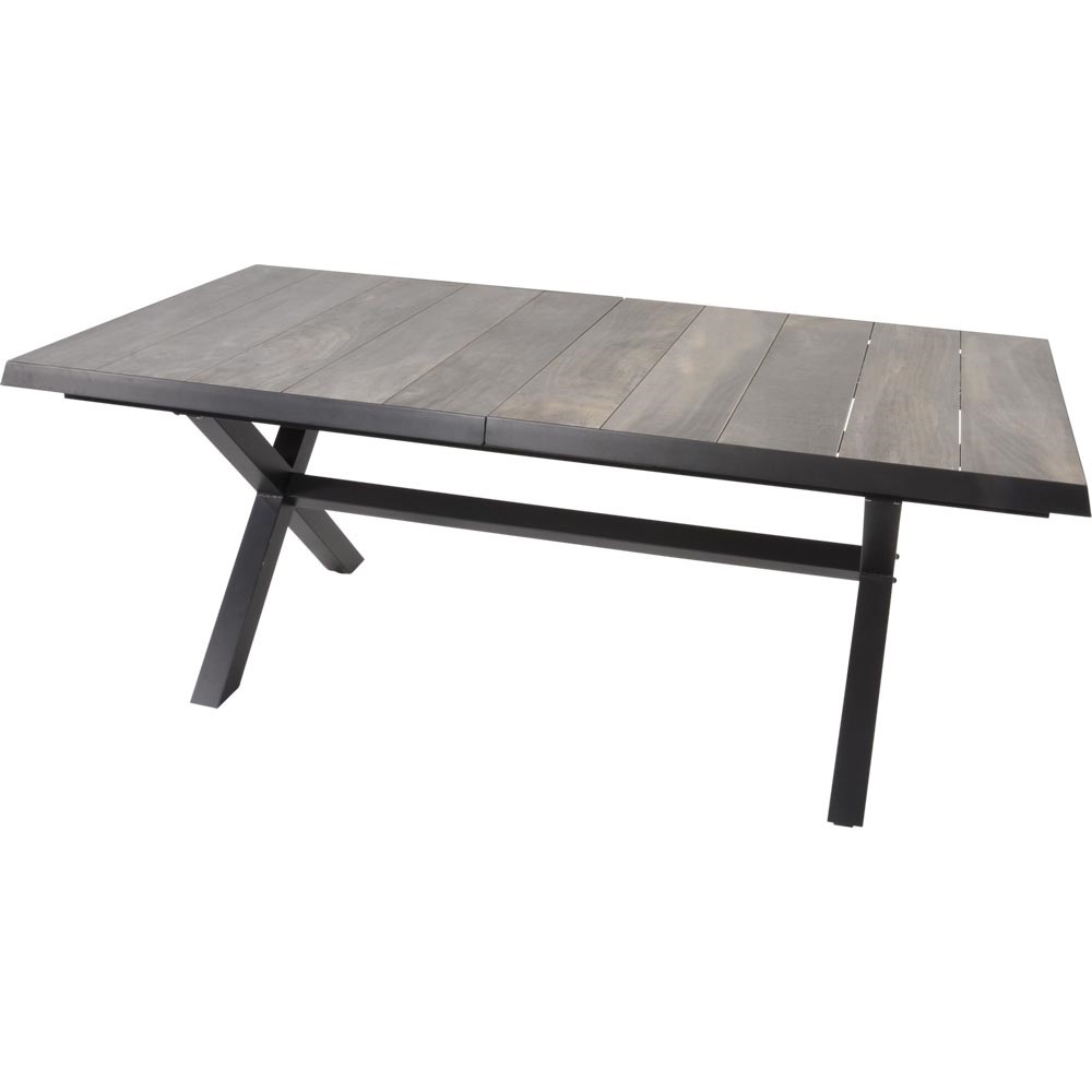 Lesli Living - Tuintafel Castilla - Antraciet - 204x102x77cm