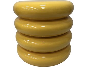 Lesli Living - Tuintafel Talum - Geel - Ø40x40,5cm