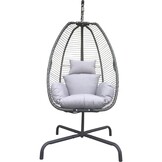 Lesli Living - Bistrostoel Rope - Grijs - Ø128x208cm