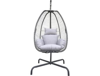 Lesli Living - Hangstoel Rope - Grijs - Ø128x208cm