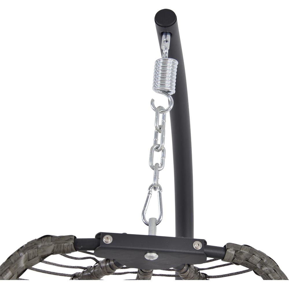 Lesli Living - Hangstoel Rope - Grijs - Ø128x208cm