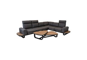 Lesli Living - Loungebank Zanzibar - Antraciet - 102x80x35cm