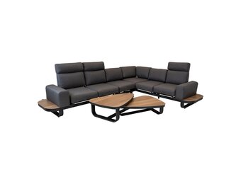 Lesli Living - Loungebank Zanzibar - Antraciet - 102x80x35cm