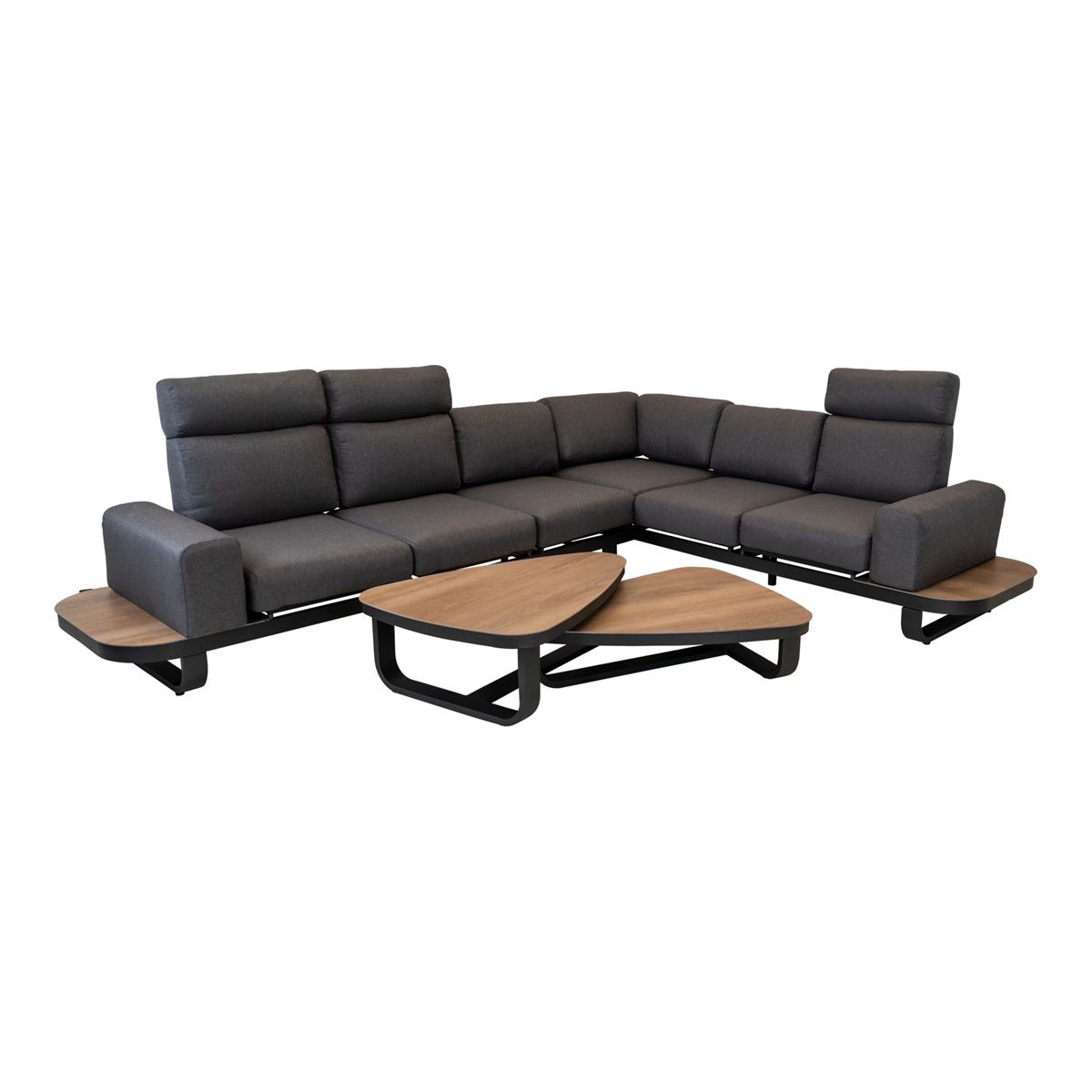 Lesli Living - Loungebank Zanzibar - Antraciet - 102x80x35cm