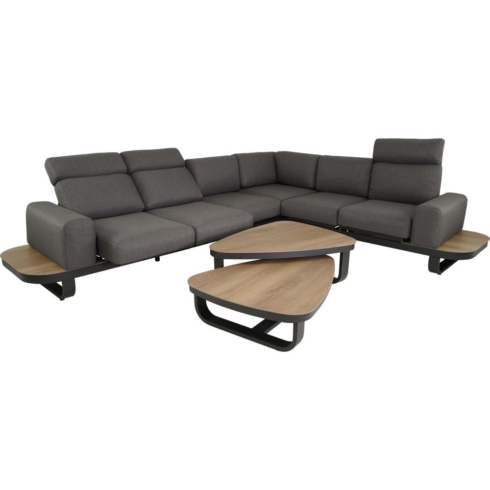 Lesli Living - Loungebank Zanzibar - Antraciet - 102x80x35cm