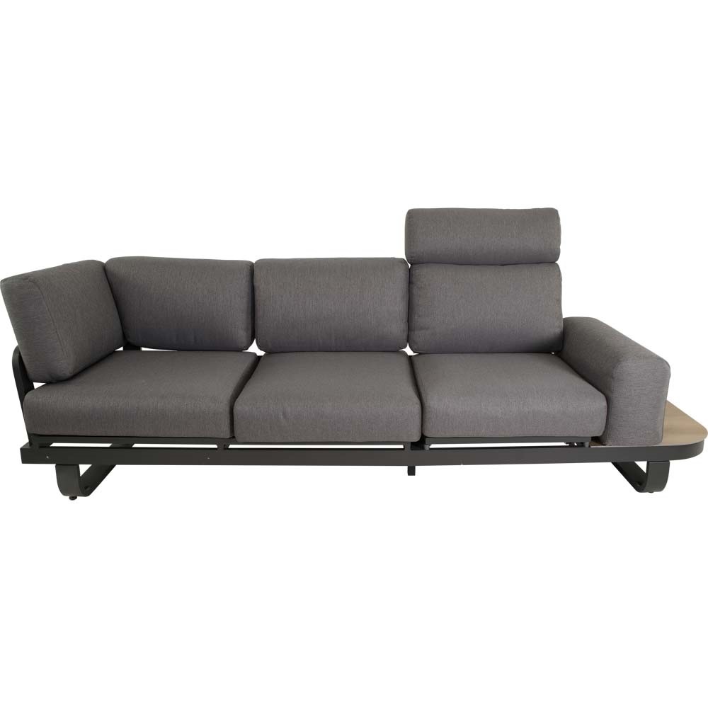Lesli Living - Loungebank Zanzibar - Antraciet - 102x80x35cm