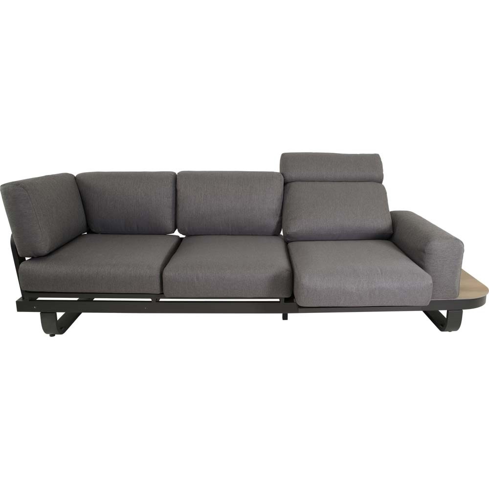 Lesli Living - Loungebank Zanzibar - Antraciet - 102x80x35cm
