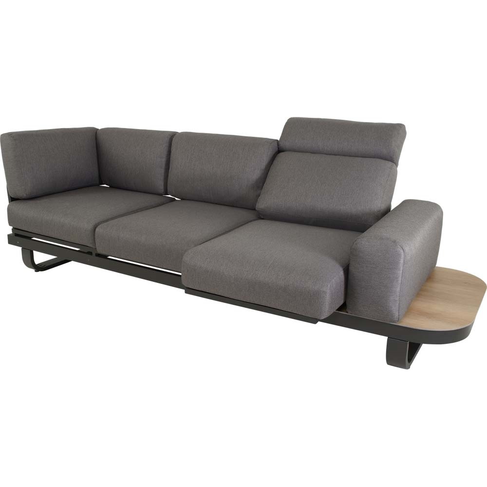 Lesli Living - Loungebank Zanzibar - Antraciet - 102x80x35cm