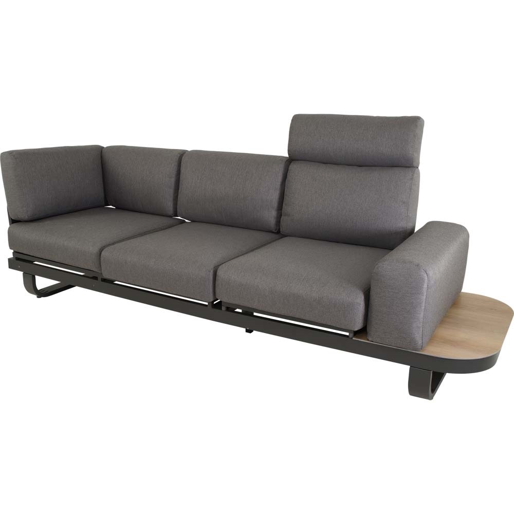 Lesli Living - Loungebank Zanzibar - Antraciet - 102x80x35cm