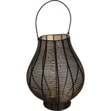 Lesli Living - Lantaarn Livia - Zwart - Ø34x45cm