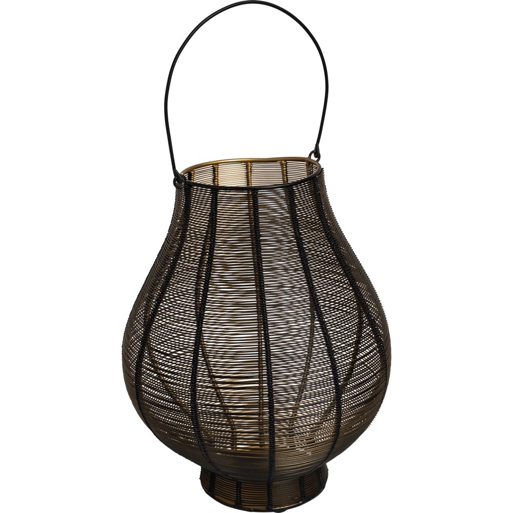 Lesli Living - Lantaarn Livia - Zwart - Ø34x45cm