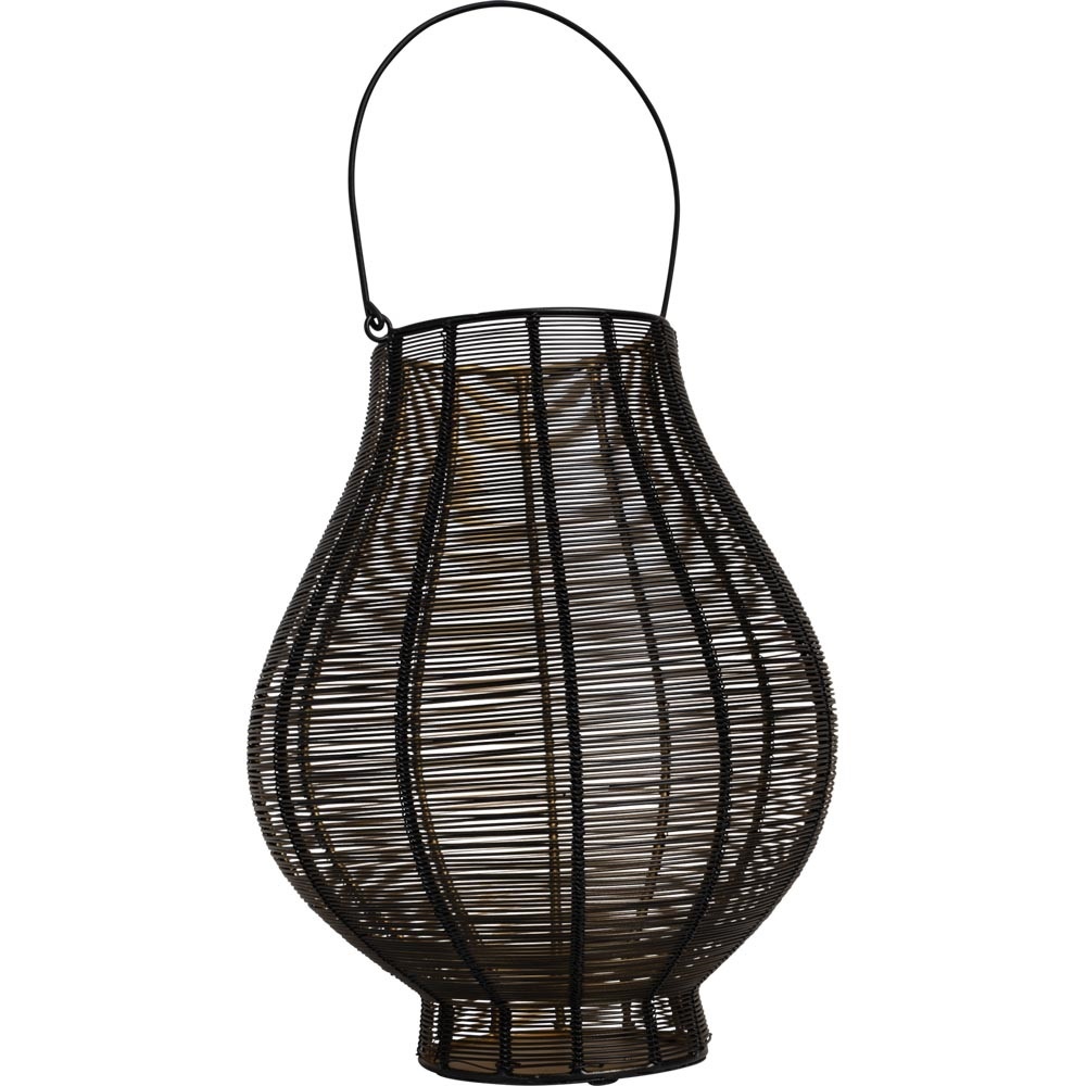 Lesli Living - Lantaarn Livia - Zwart - Ø34x45cm