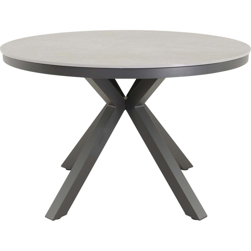 Lesli Living - Tuintafel Davos - Grijs - Ø118cm