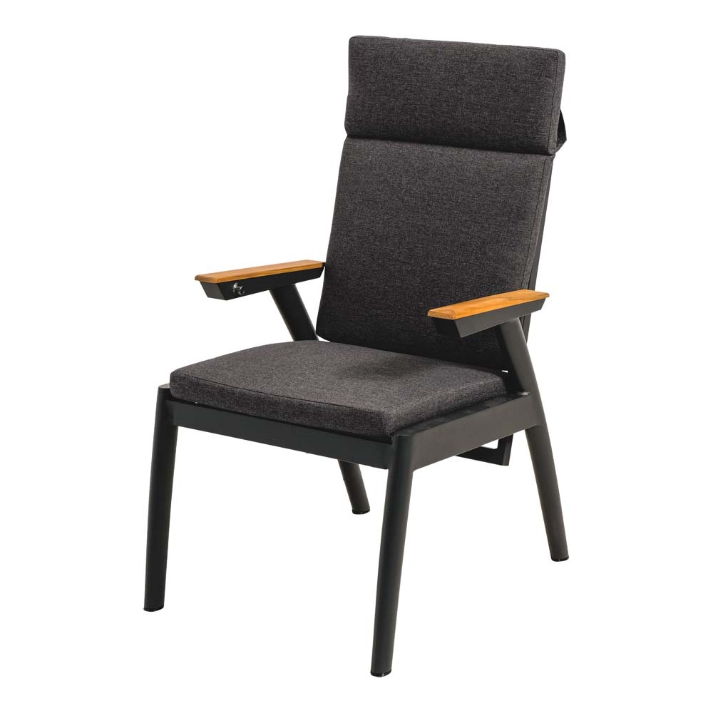 Lesli Living - Bistrostoel Florence - Zwart - 61x78x106cm