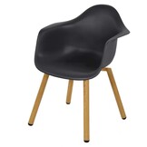 Lesli Living - Bistrostoel Montreux - Zwart - 62,5x44x82,5cm