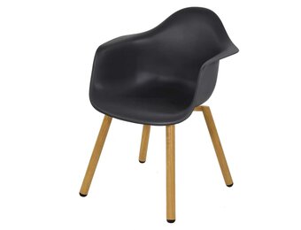 Lesli Living - Bistrostoel Montreux - Zwart - 62,5x44x82,5cm