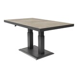 Lesli Living - Tuintafel Murcia - Grijs - 140x85x50∕72cm