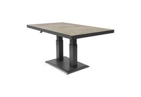 Lesli Living - Tuintafel Murcia - Grijs - 140x85x50∕72cm