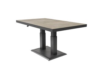 Lesli Living - Tuintafel Murcia - Grijs - 140x85x50∕72cm