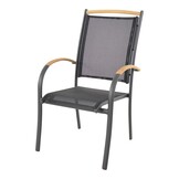 Lesli Living - Bistrostoel Monza - Zwart - 70x58x101cm