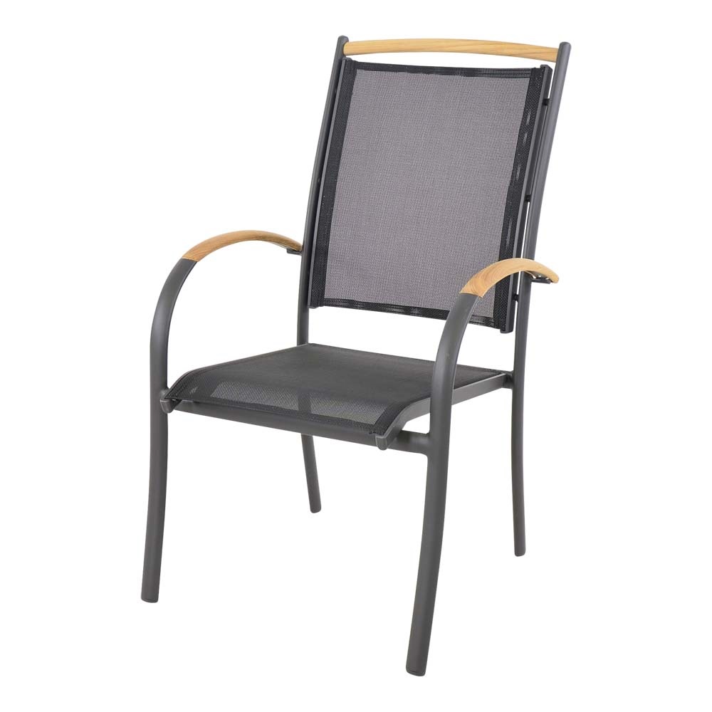 Lesli Living - Bistrostoel Monza - Zwart - 70x58x101cm