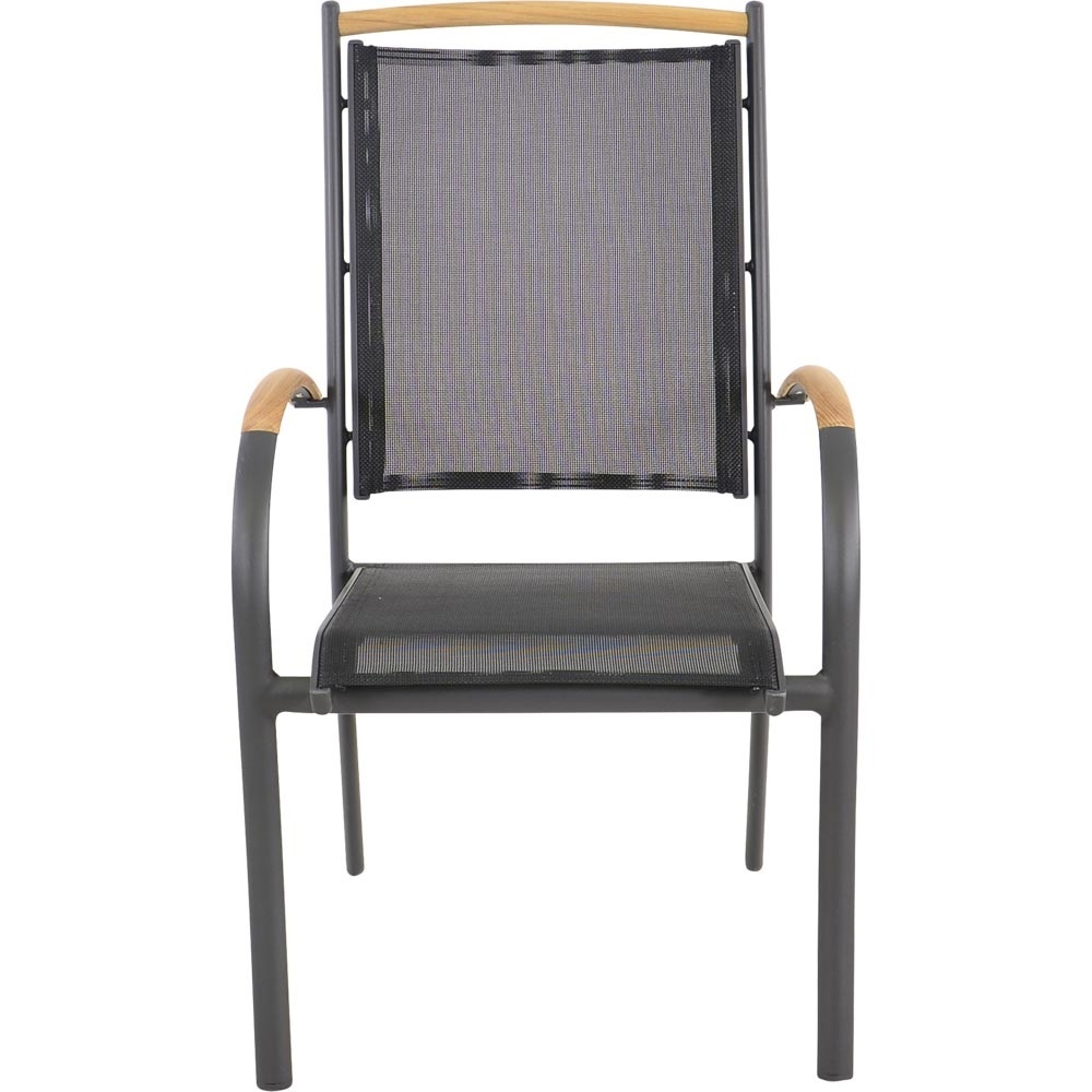 Lesli Living - Bistrostoel Monza - Zwart - 70x58x101cm