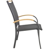 Lesli Living - Bistrostoel Monza - Zwart - 70x58x101cm