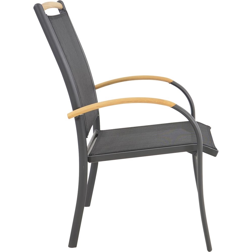 Lesli Living - Bistrostoel Monza - Zwart - 70x58x101cm