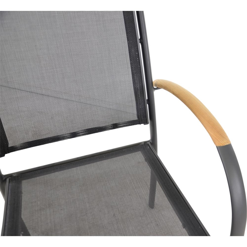 Lesli Living - Bistrostoel Monza - Zwart - 70x58x101cm