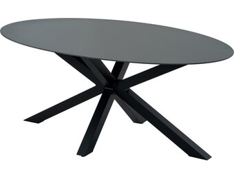 Lesli Living - Tuintafel Crest - Zwart - 180x100x73cm