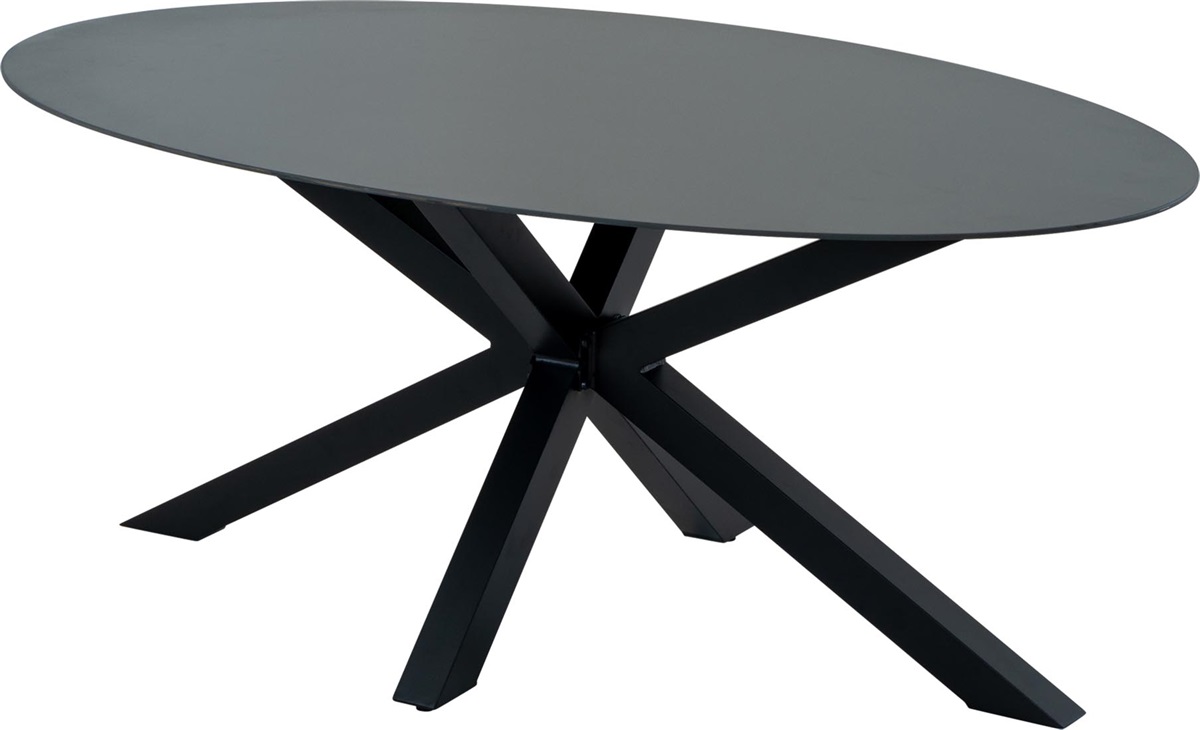 Lesli Living - Tuintafel Crest - Zwart - 180x100x73cm