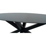 Lesli Living - Tuintafel Crest - Zwart - 180x100x73cm