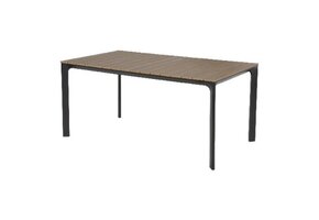Lesli Living - Tuintafel Arezzo - Zwart - 160x90x74cm