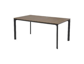 Lesli Living - Tuintafel Arezzo - Zwart - 160x90x74cm