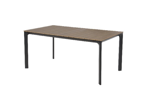 Lesli Living - Tuintafel Arezzo - Zwart - 160x90x74cm