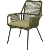 Lesli Living - Bistrostoel Silas - Groen - 64x69x92cm - Set van 4