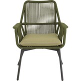 Lesli Living - Bistrostoel Silas - Groen - 64x69x92cm - Set van 4