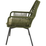 Lesli Living - Bistrostoel Silas - Groen - 64x69x92cm - Set van 4