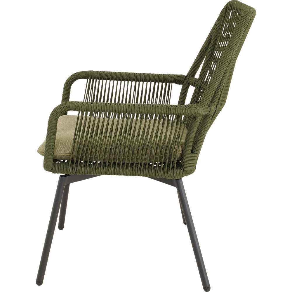 Lesli Living - Bistrostoel Silas - Groen - 64x69x92cm - Set van 4