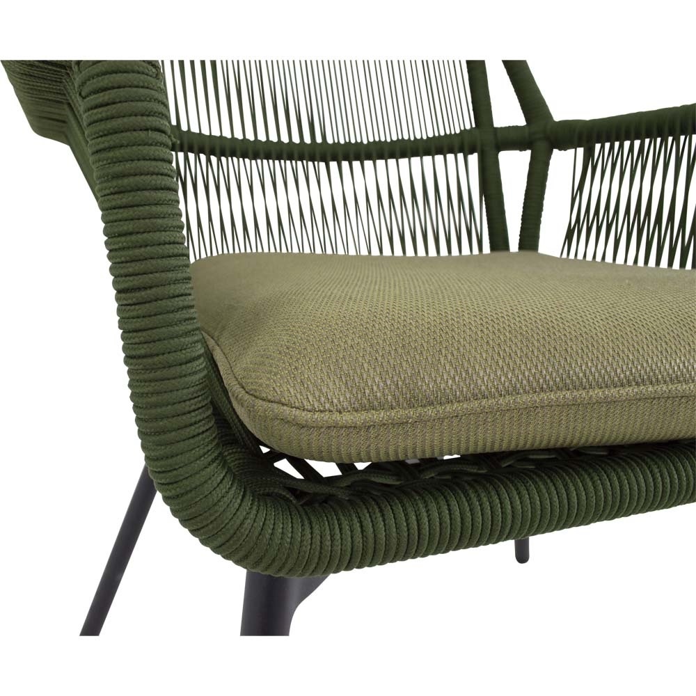 Lesli Living - Bistrostoel Silas - Groen - 64x69x92cm - Set van 4