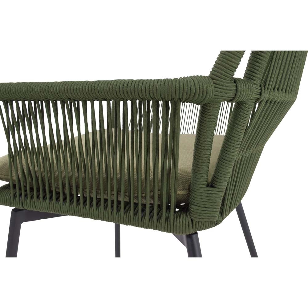 Lesli Living - Bistrostoel Silas - Groen - 64x69x92cm - Set van 4