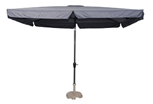Lesli Living - Push-up parasol Libra - Grijs - 200x300cm
