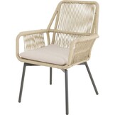 Lesli Living - Bistrostoel Silas - Beige - 64x69x92cm - Set van 4