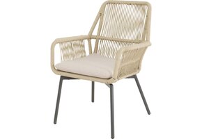 Lesli Living - Bistrostoel Silas - Beige - 64x69x92cm - Set van 4