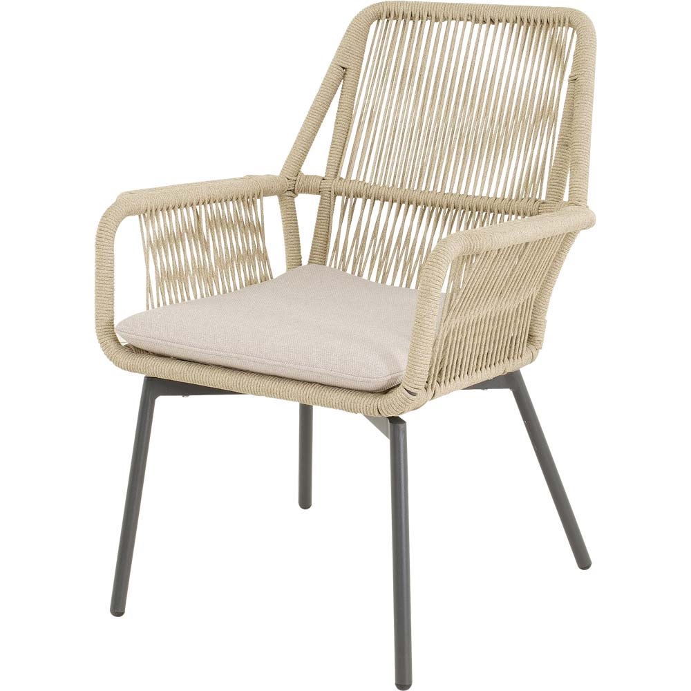 Lesli Living - Bistrostoel Silas - Beige - 64x69x92cm - Set van 4